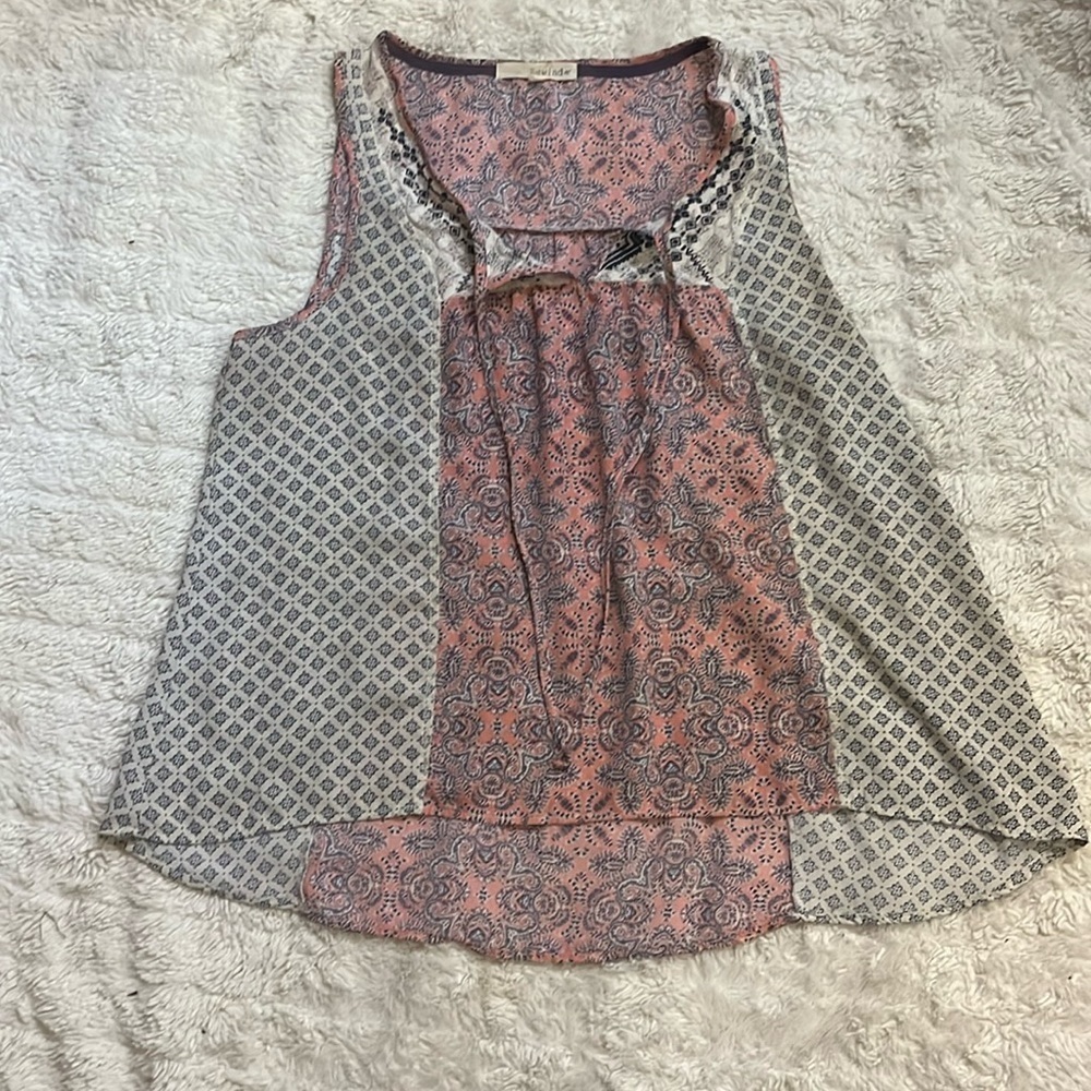 Rewind Pink Paisley Sleeveless Top
